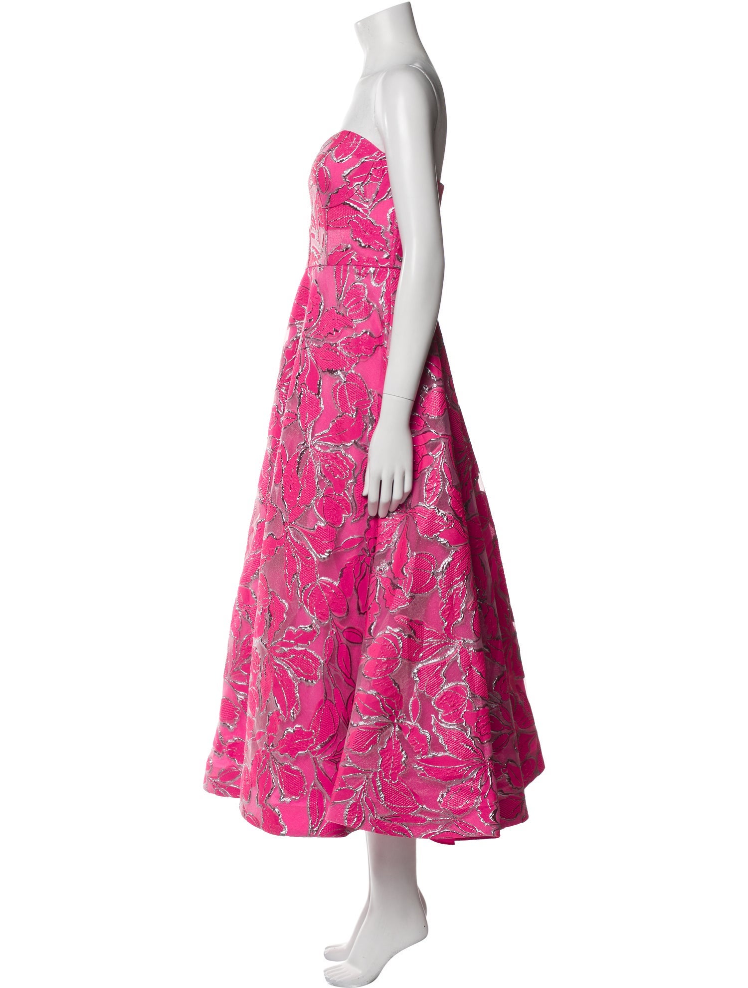 ML Monique Lhuillier Paisley Print Midi Length Dress w/ Tags