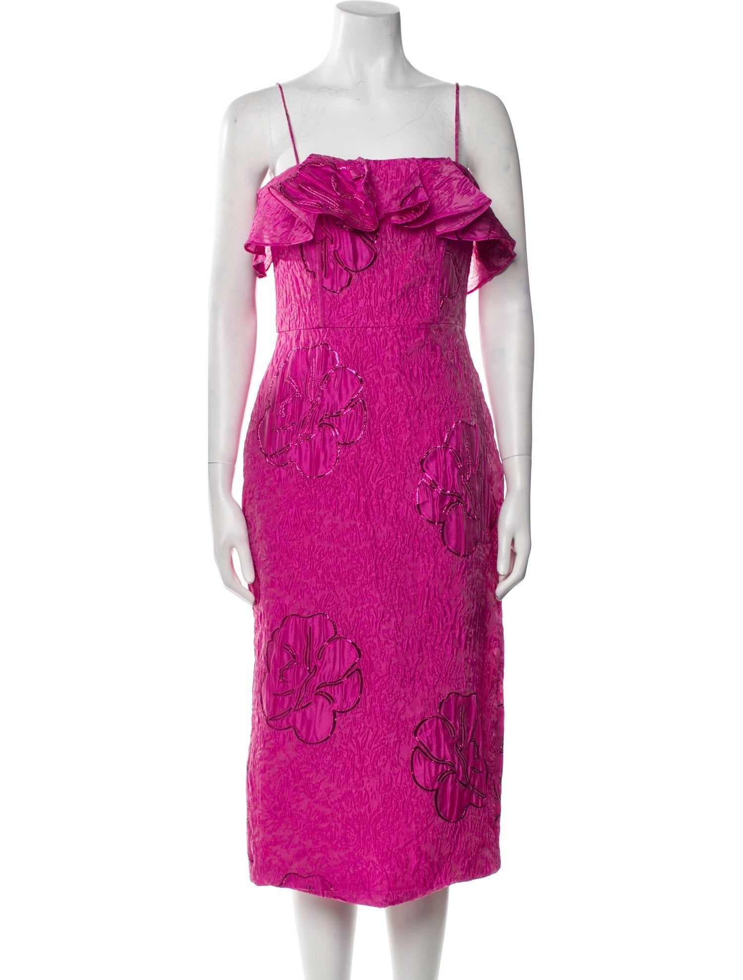 ML Monique Lhuillier Square Neckline Knee-Length Dress w/ Tags