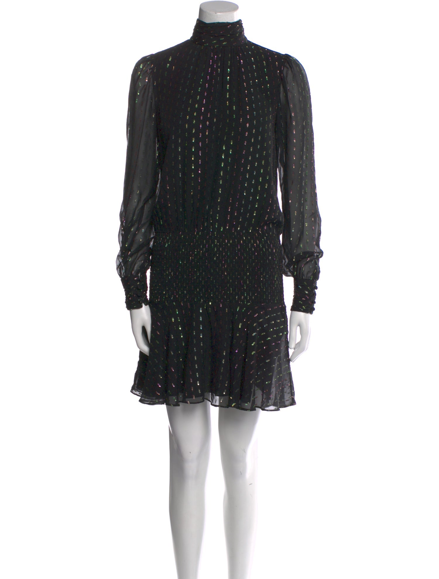 ML Monique Lhuillier Silk Mini Dress