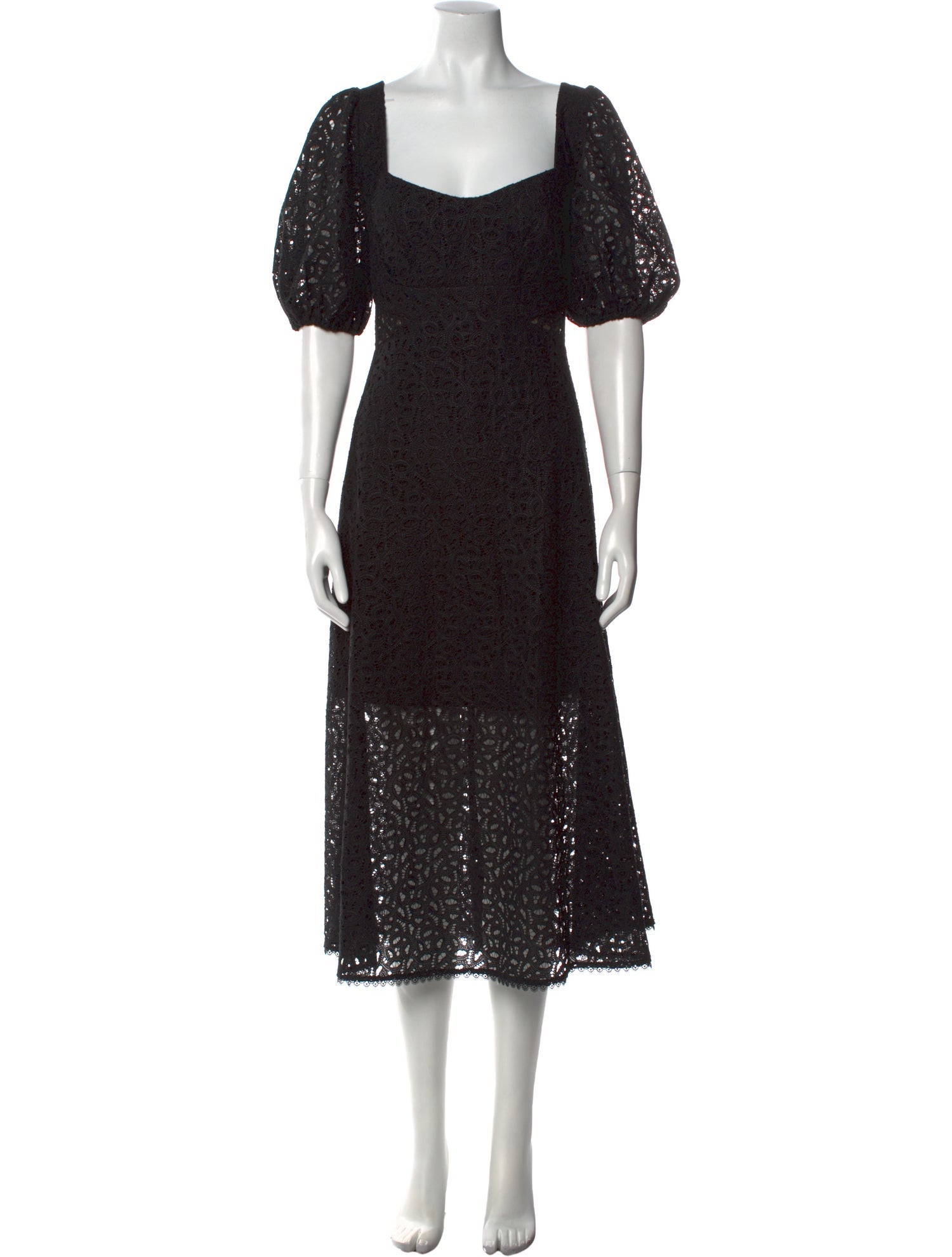 ML Monique Lhuillier Square Neckline Midi Length Dress w/ Tags