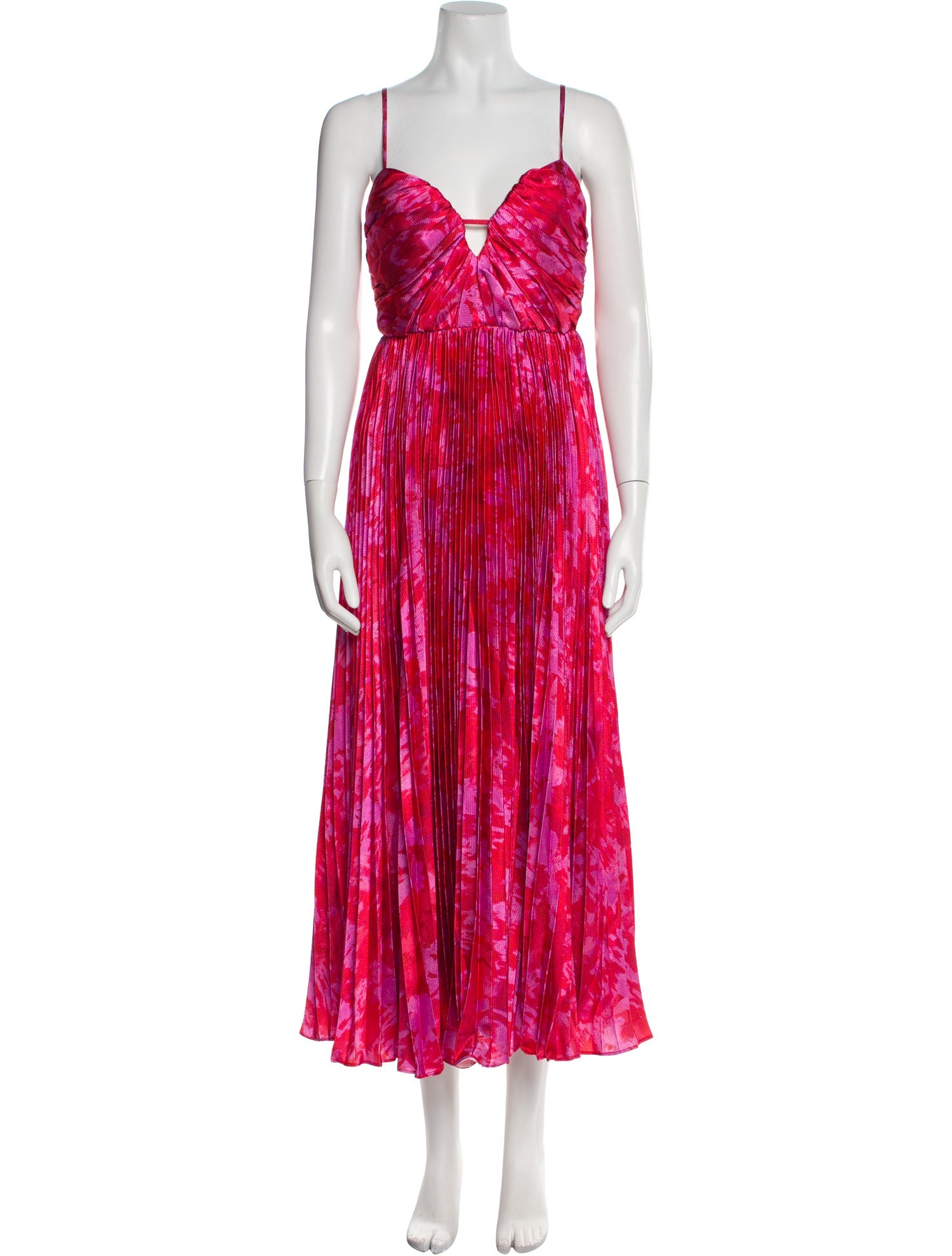 ML Monique Lhuillier Printed Long Dress w/ Tags
