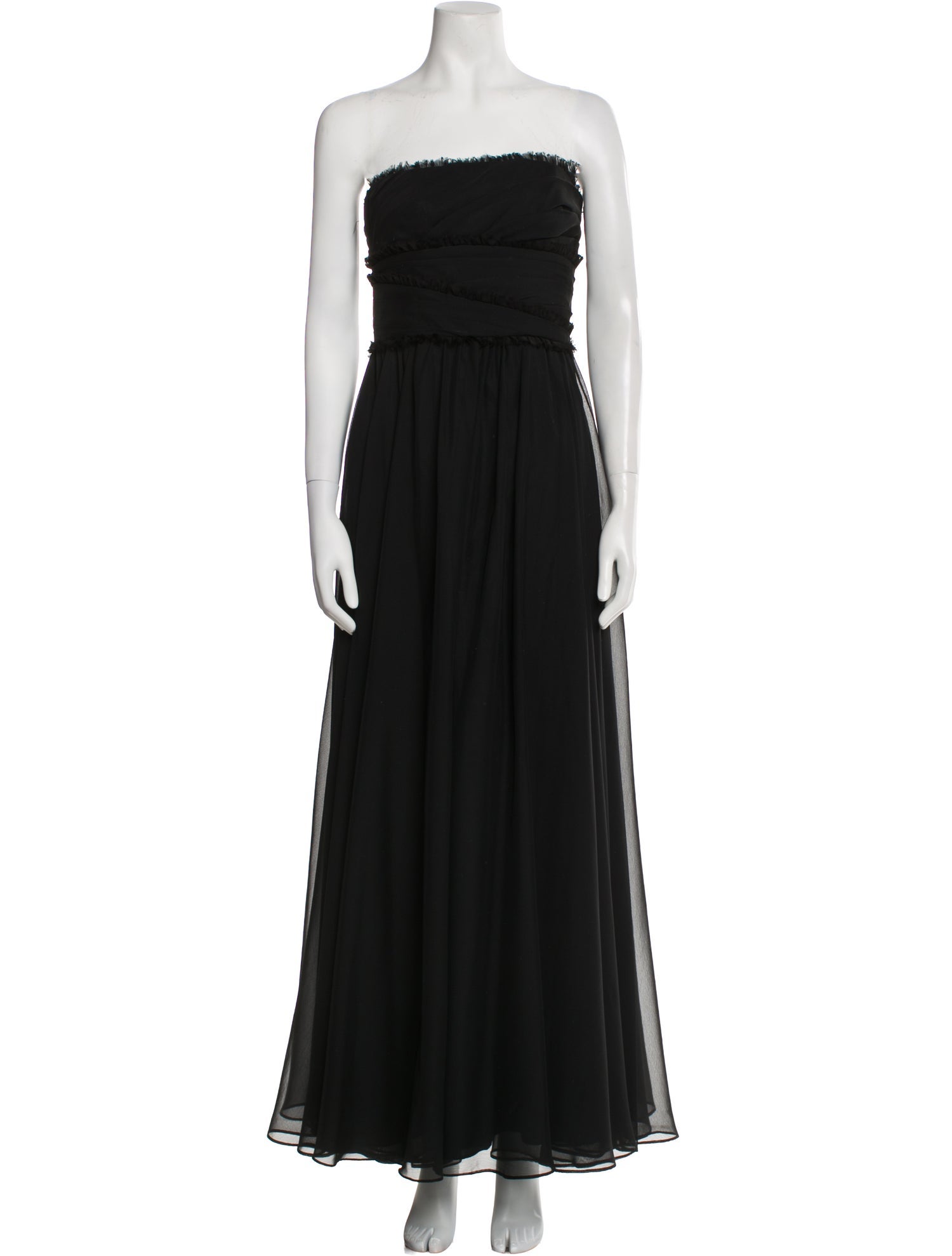 ML Monique Lhuillier Strapless Long Dress