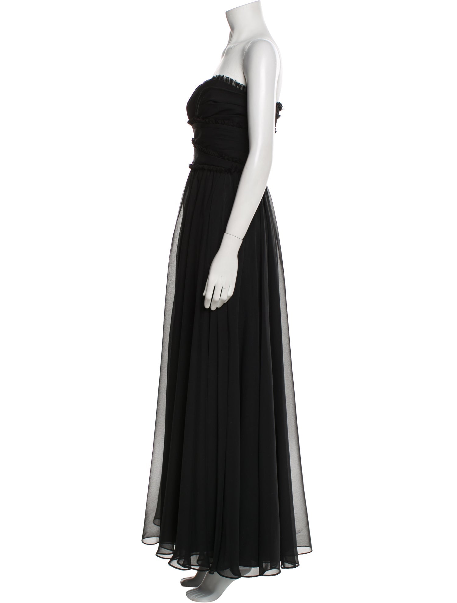 ML Monique Lhuillier Strapless Long Dress