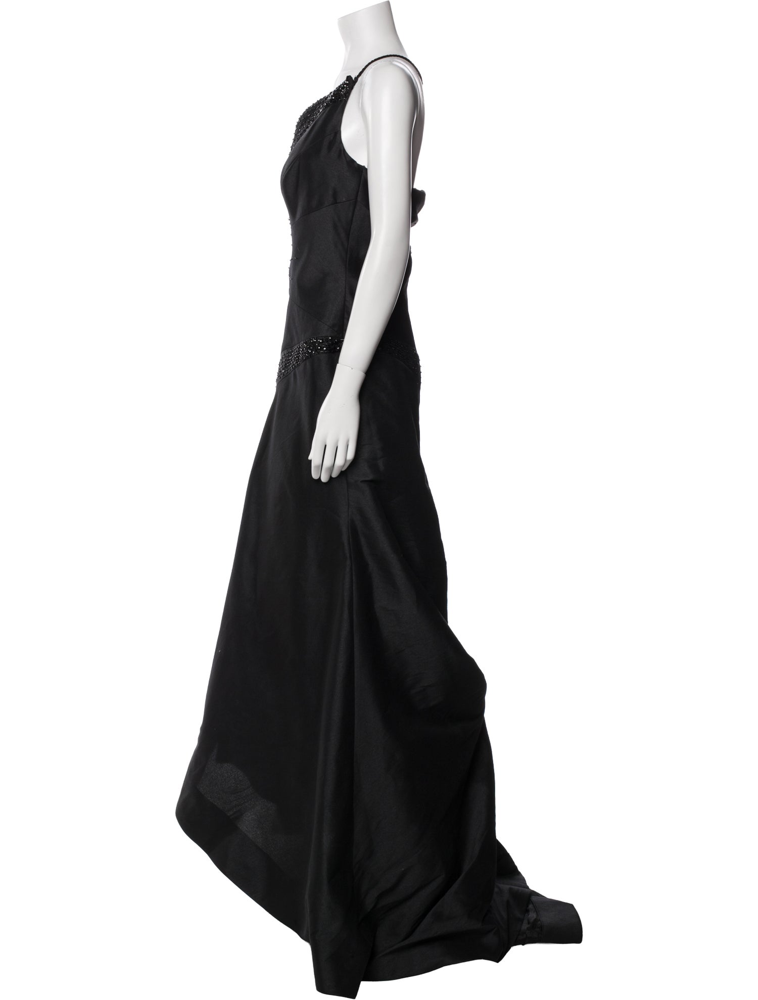 ML Monique Lhuillier One-Shoulder Long Dress