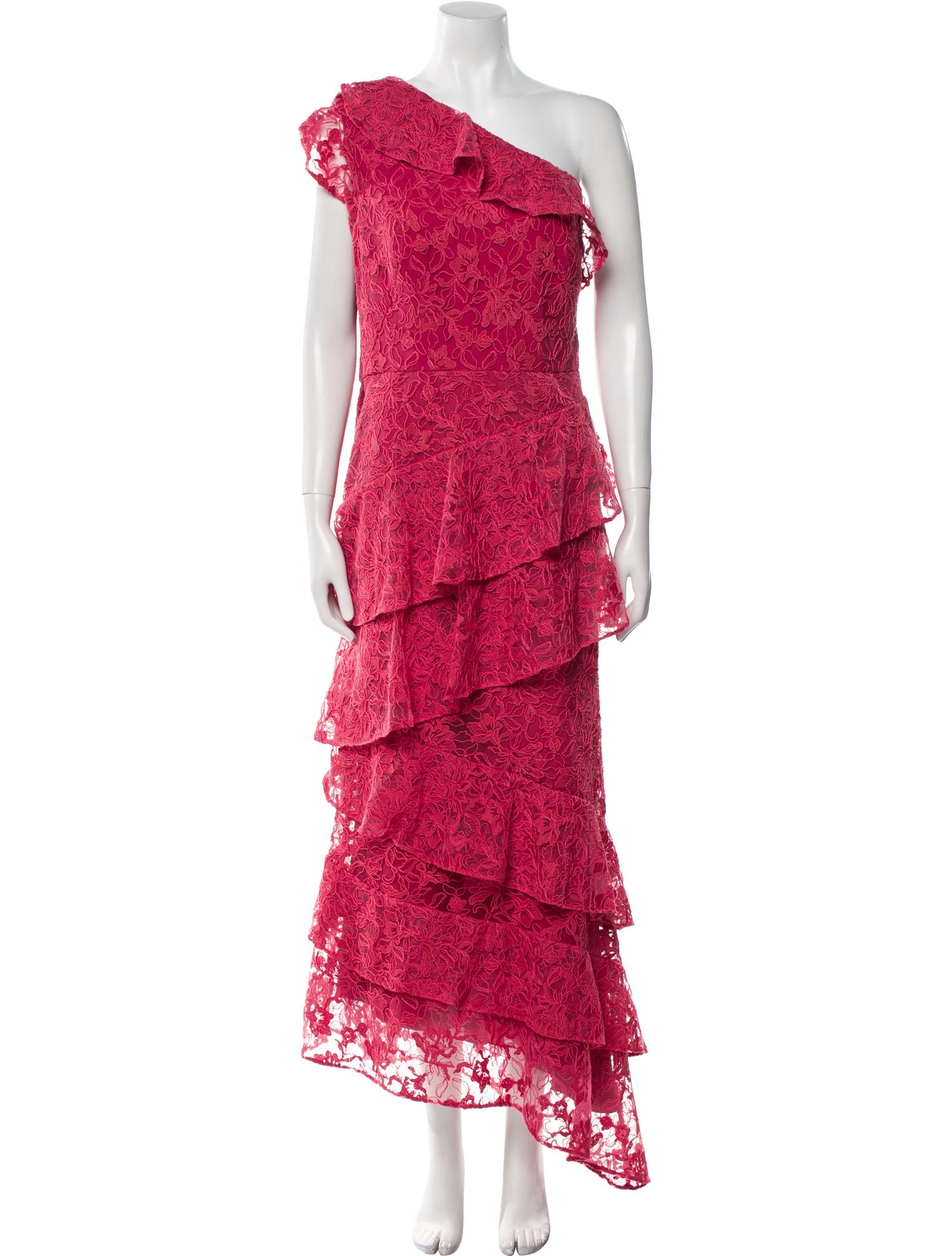 ML Monique Lhuillier Floral Print Long Dress