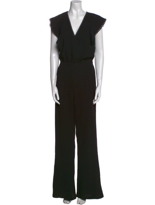 ML Monique Lhuillier V-Neck Jumpsuit