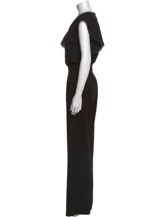 ML Monique Lhuillier V-Neck Jumpsuit