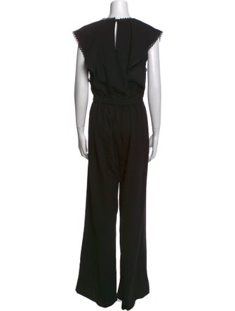 ML Monique Lhuillier V-Neck Jumpsuit