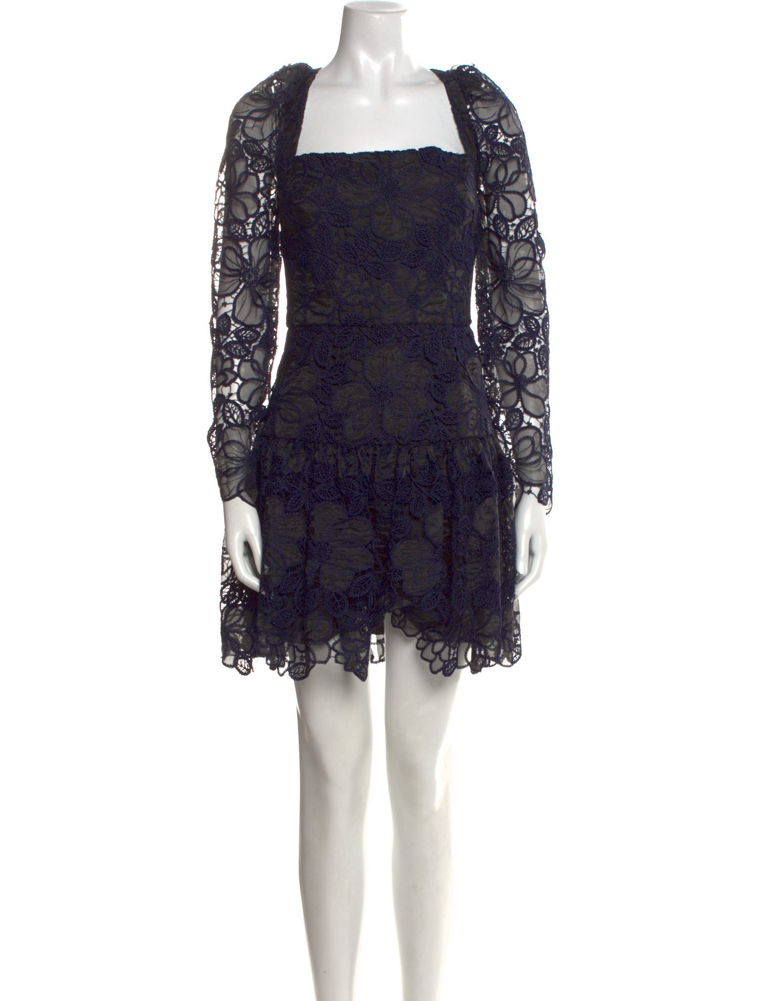 ML Monique Lhuillier Lace Pattern Mini Dress w/ Tags