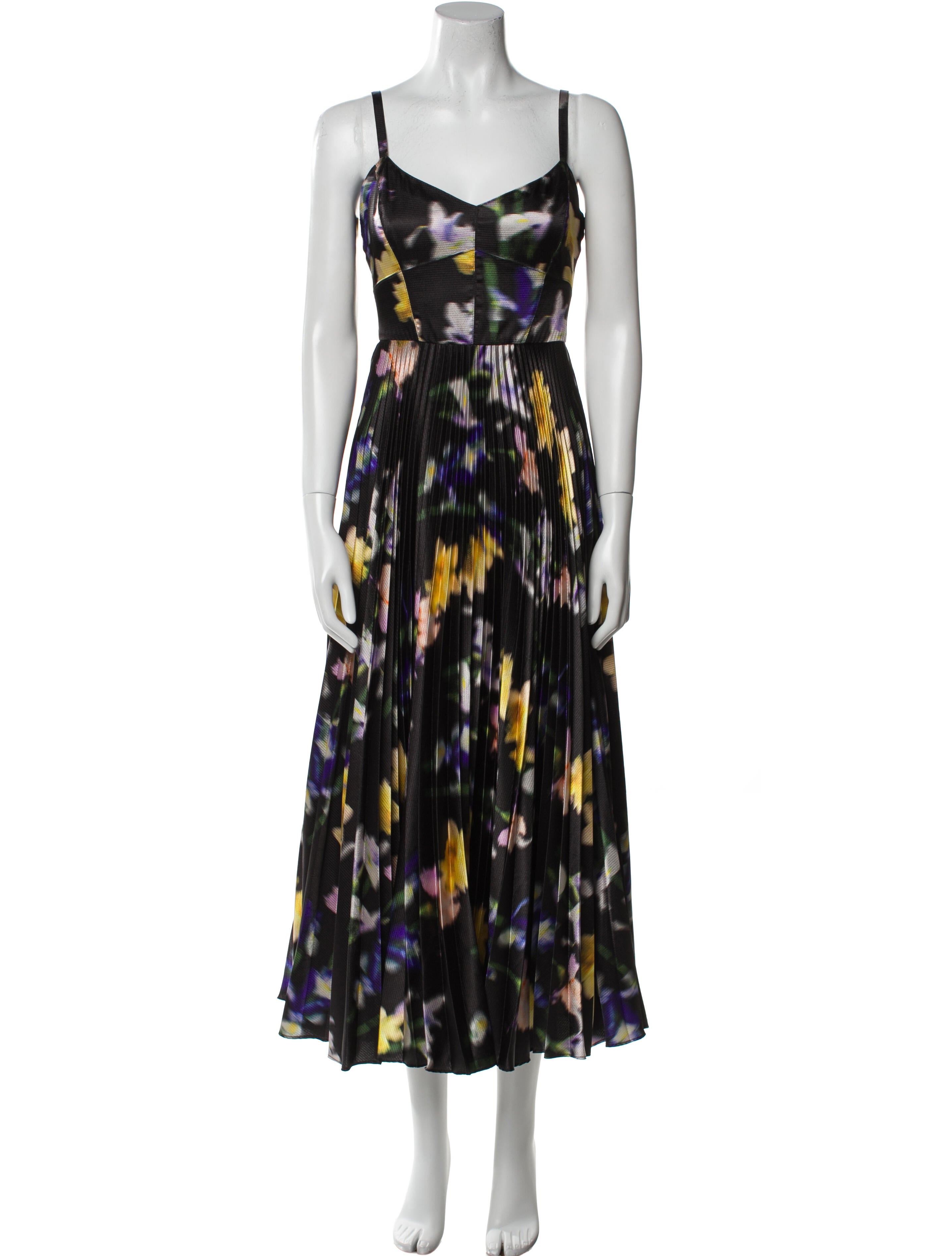 ML Monique Lhuillier Printed Long Dress