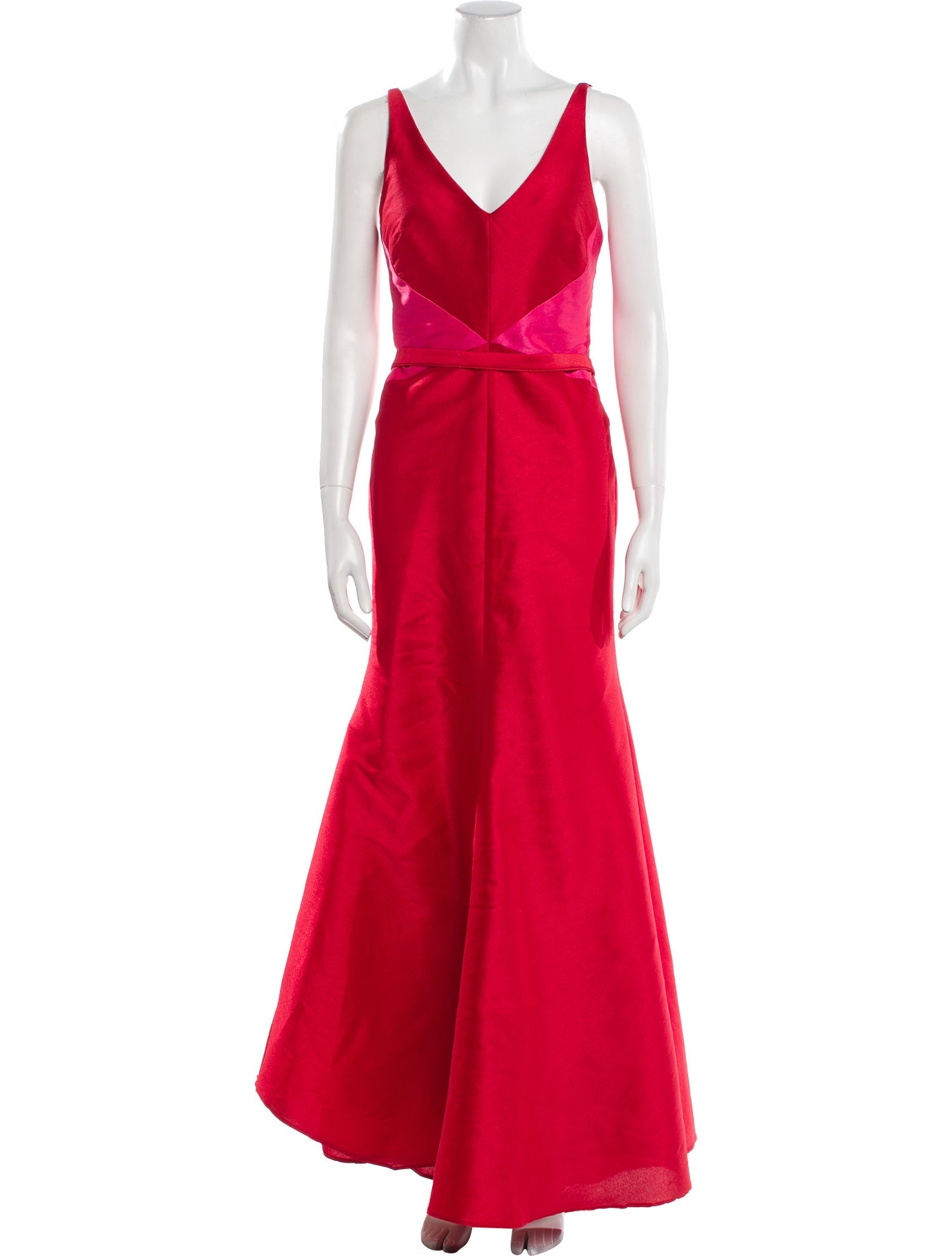 ML Monique Lhuillier V-Neck Long Dress