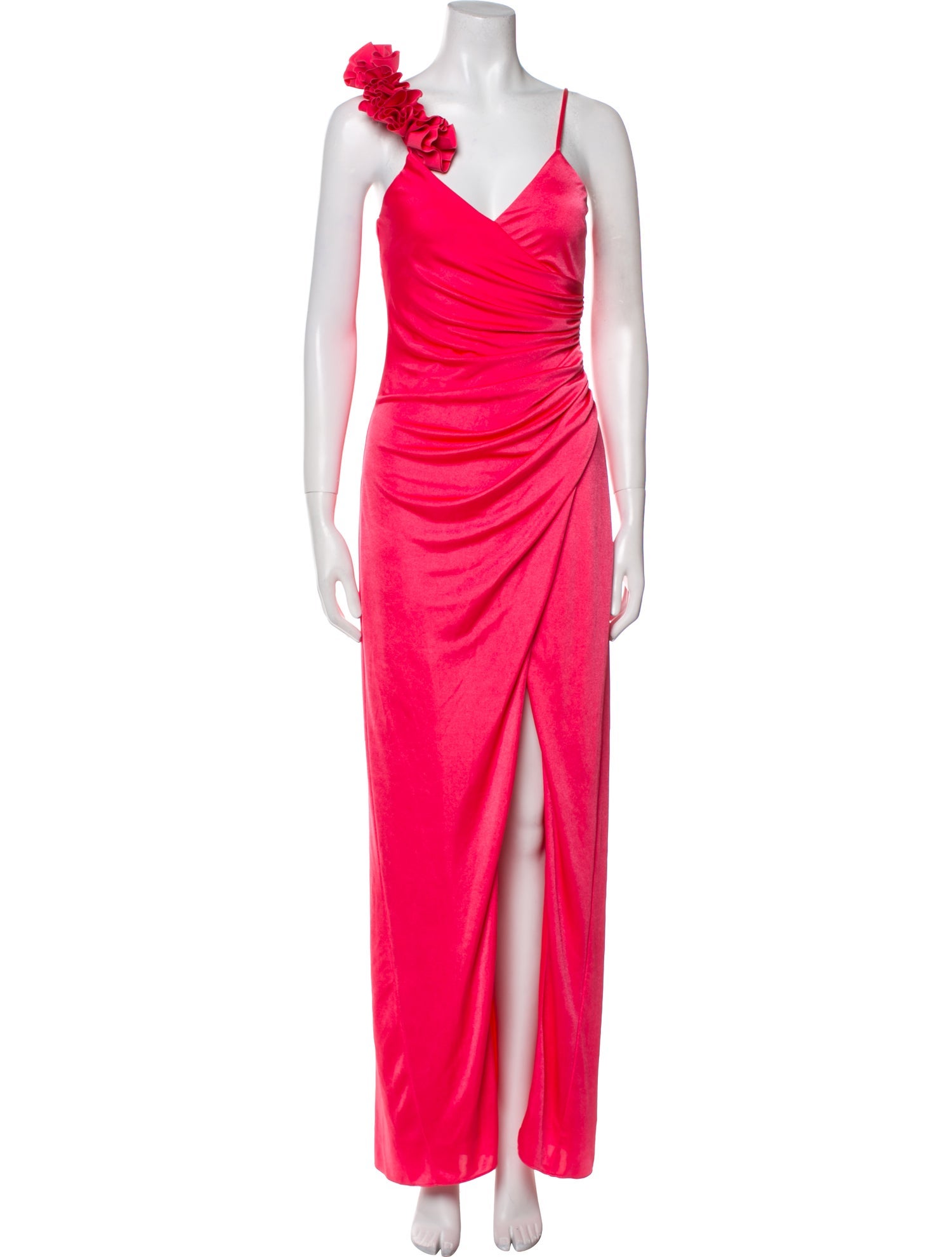 ML Monique Lhuillier V-Neck Long Dress