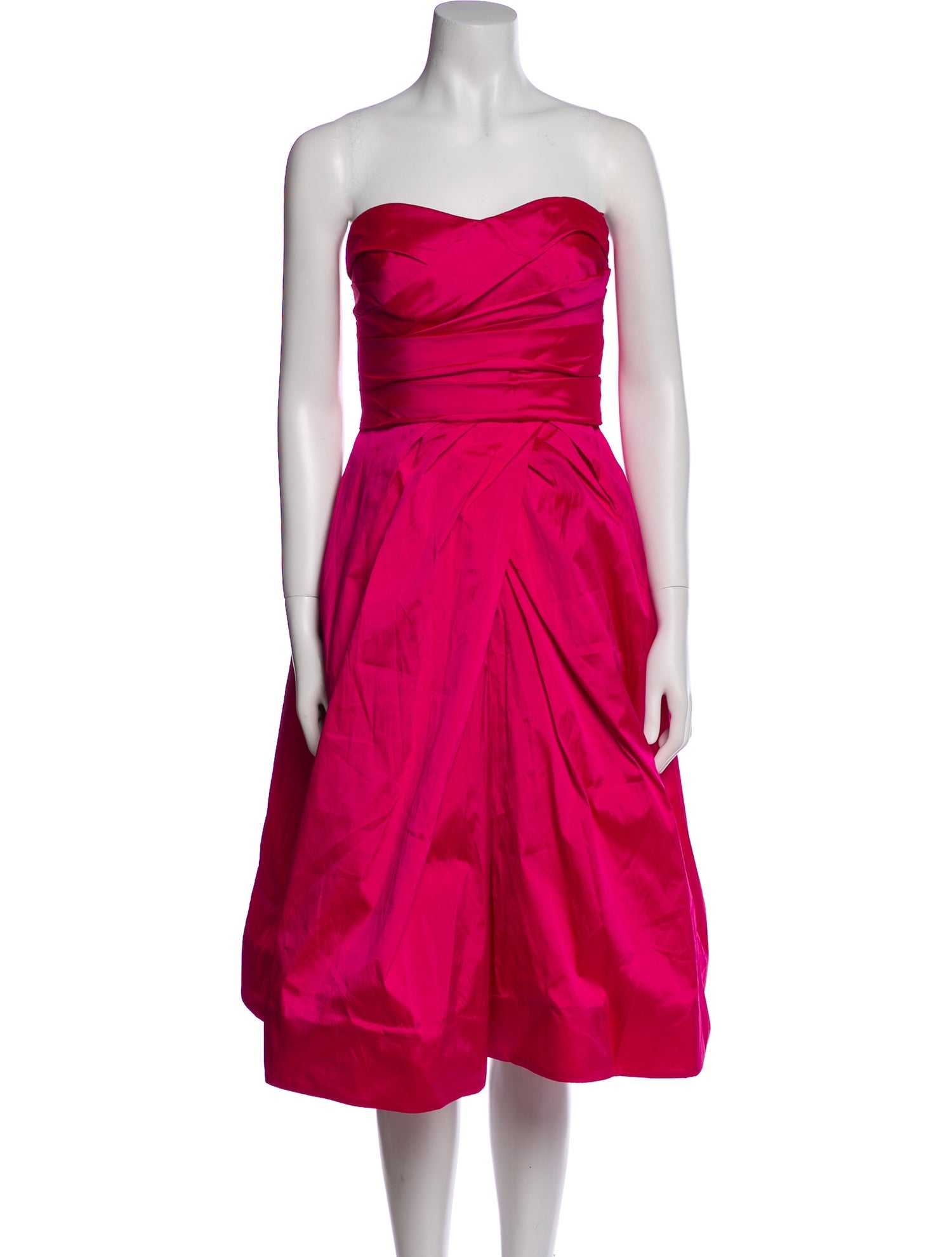 ML Monique Lhuillier Strapless Knee-Length Dress