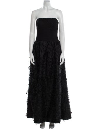 ML Monique Lhuillier Strapless Long Dress