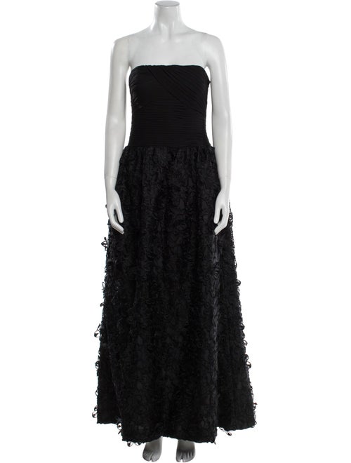 ML Monique Lhuillier Strapless Long Dress