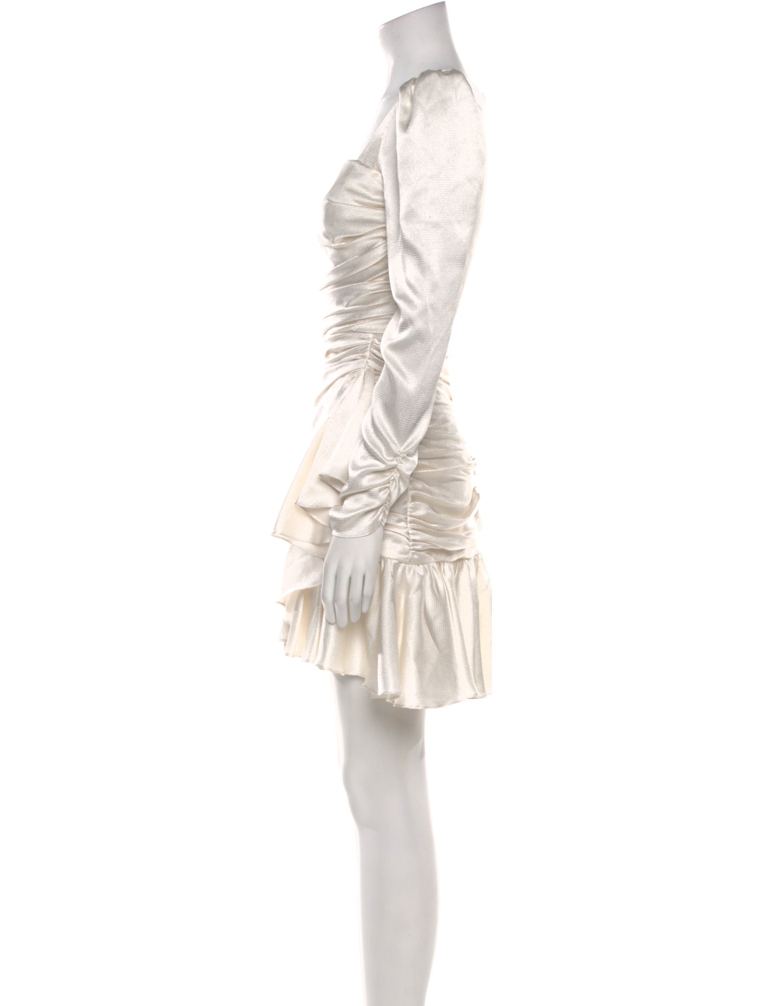 ML Monique Lhuillier Square Neckline Mini Dress