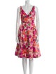 ML Monique Lhuillier Floral Print Knee-Length Dress