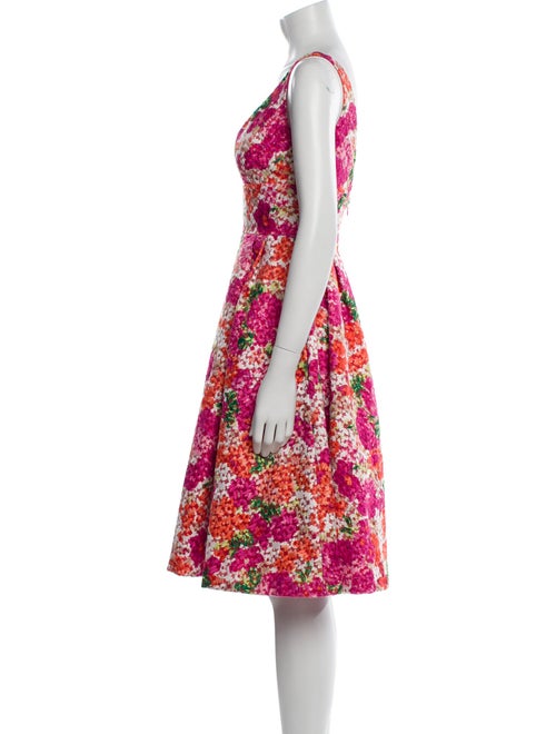 ML Monique Lhuillier Floral Print Knee-Length Dress