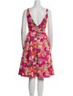 ML Monique Lhuillier Floral Print Knee-Length Dress