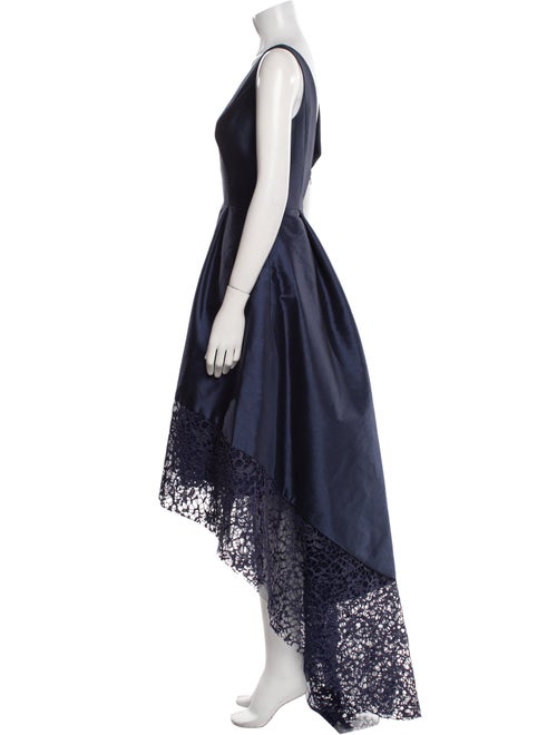 ML Monique Lhuillier Lace Pattern Long Dress