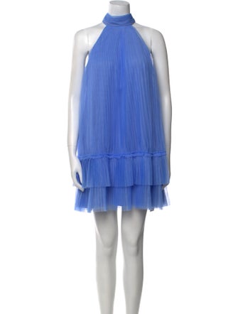 ML Monique Lhuillier Mock Neck Mini Dress