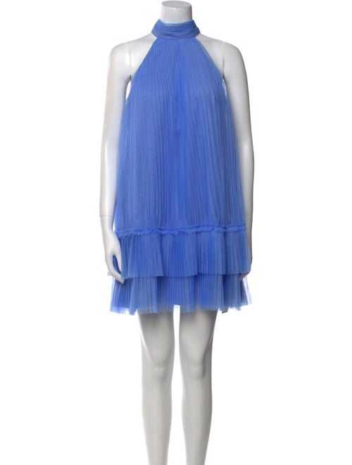 ML Monique Lhuillier Mock Neck Mini Dress