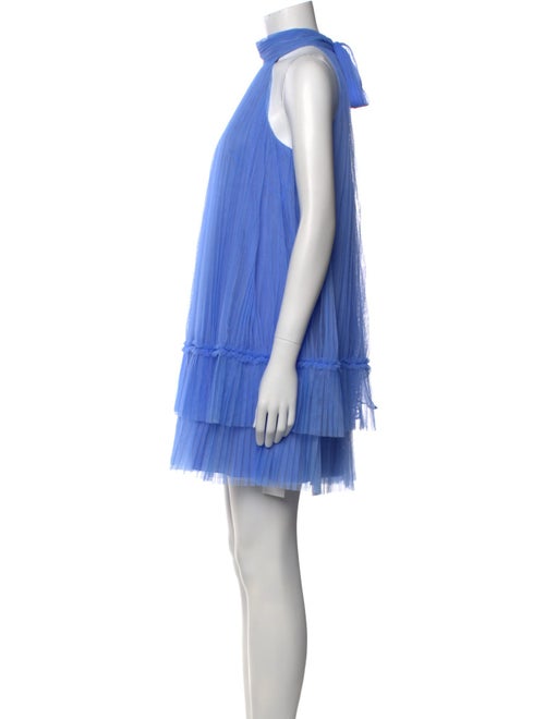 ML Monique Lhuillier Mock Neck Mini Dress