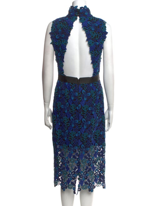 ML Monique Lhuillier Lace Pattern Midi Length Dress