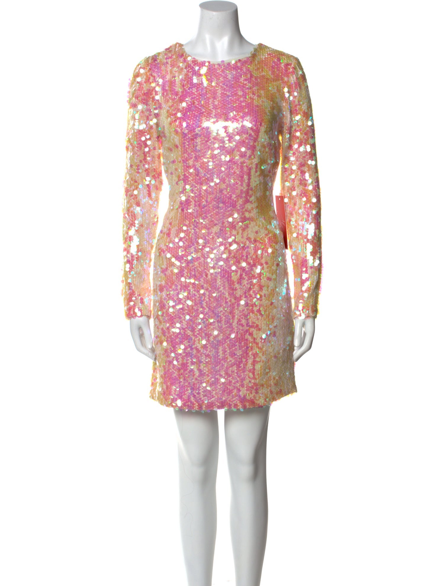 ML Monique Lhuillier Crew Neck Mini Dress