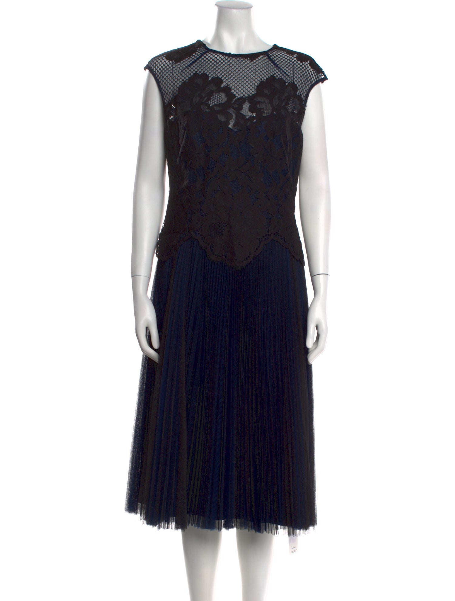 ML Monique Lhuillier Striped Midi Length Dress w/ Tags