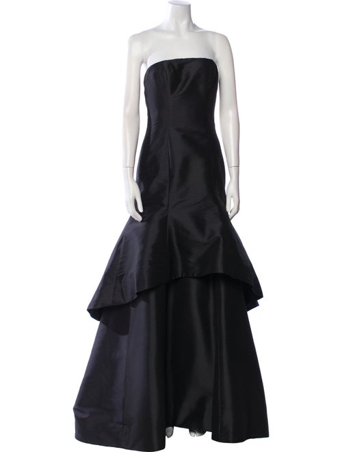 ML Monique Lhuillier Strapless Long Dress