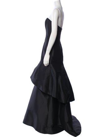 ML Monique Lhuillier Strapless Long Dress