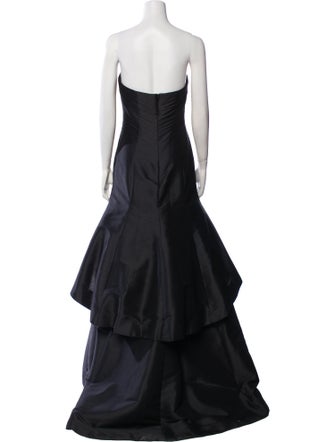 ML Monique Lhuillier Strapless Long Dress