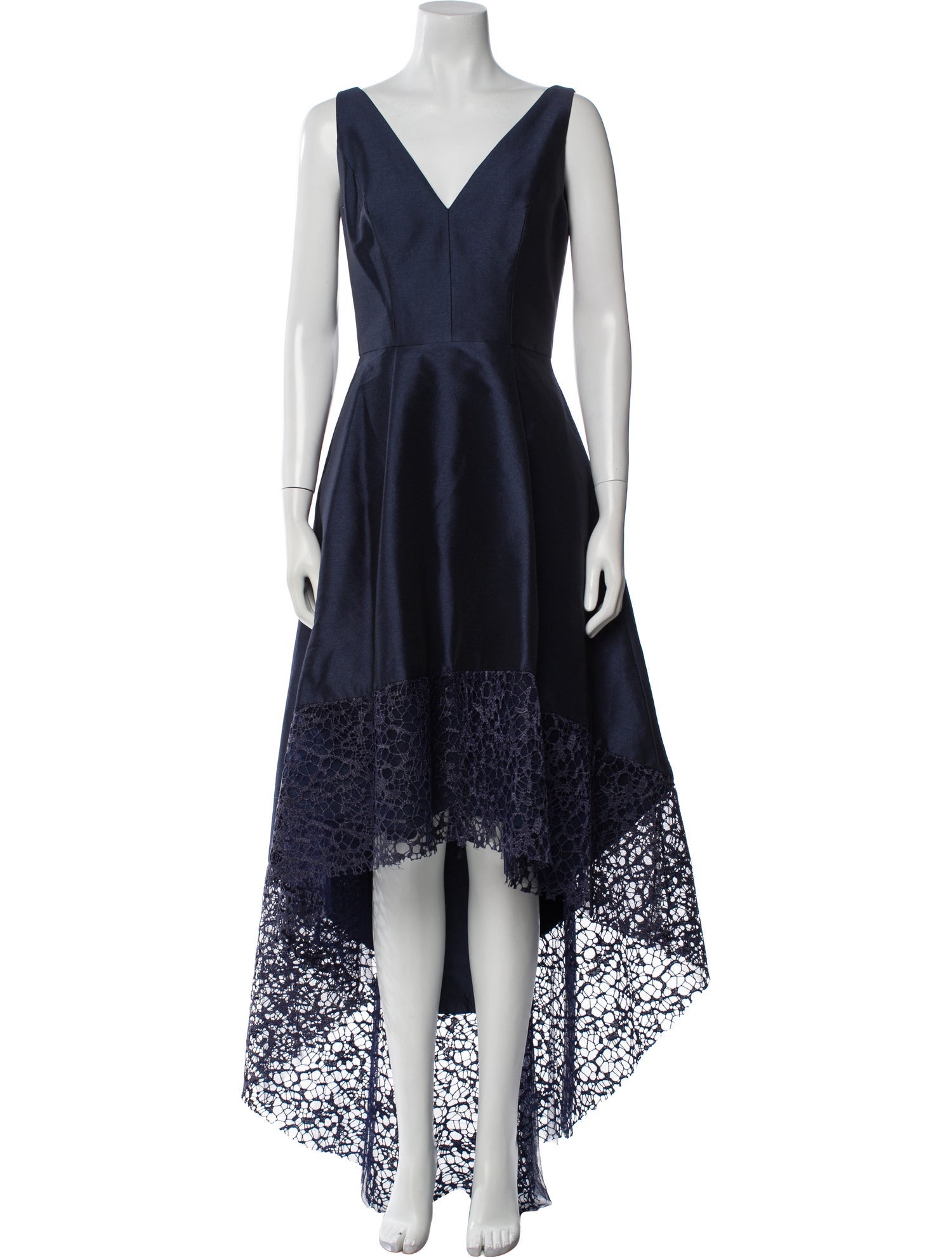 ML Monique Lhuillier V-Neck Long Dress