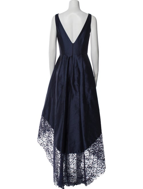 ML Monique Lhuillier V-Neck Long Dress