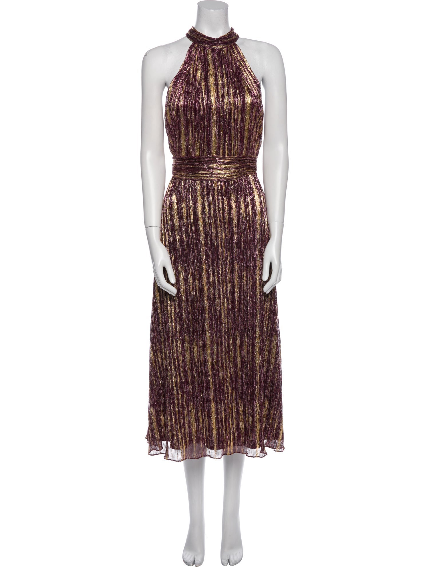 ML Monique Lhuillier Printed Long Dress