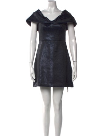 ML Monique Lhuillier Cowl Neck Mini Dress