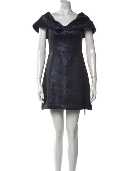 ML Monique Lhuillier Cowl Neck Mini Dress