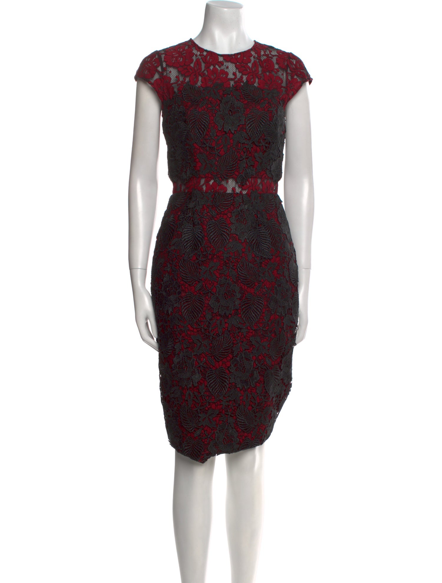 ML Monique Lhuillier Printed Knee-Length Dress