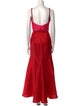 ML Monique Lhuillier V-Neck Long Dress