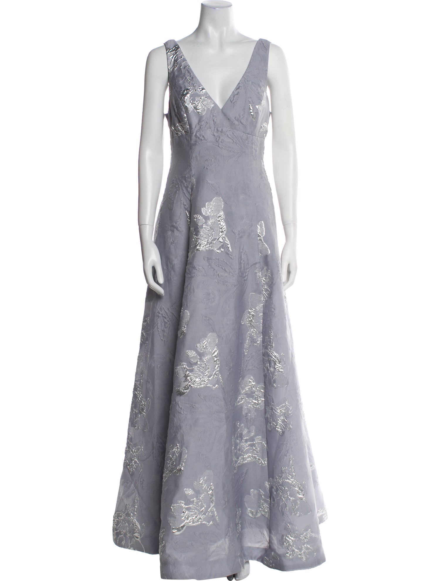 ML Monique Lhuillier Lace Pattern Long Dress