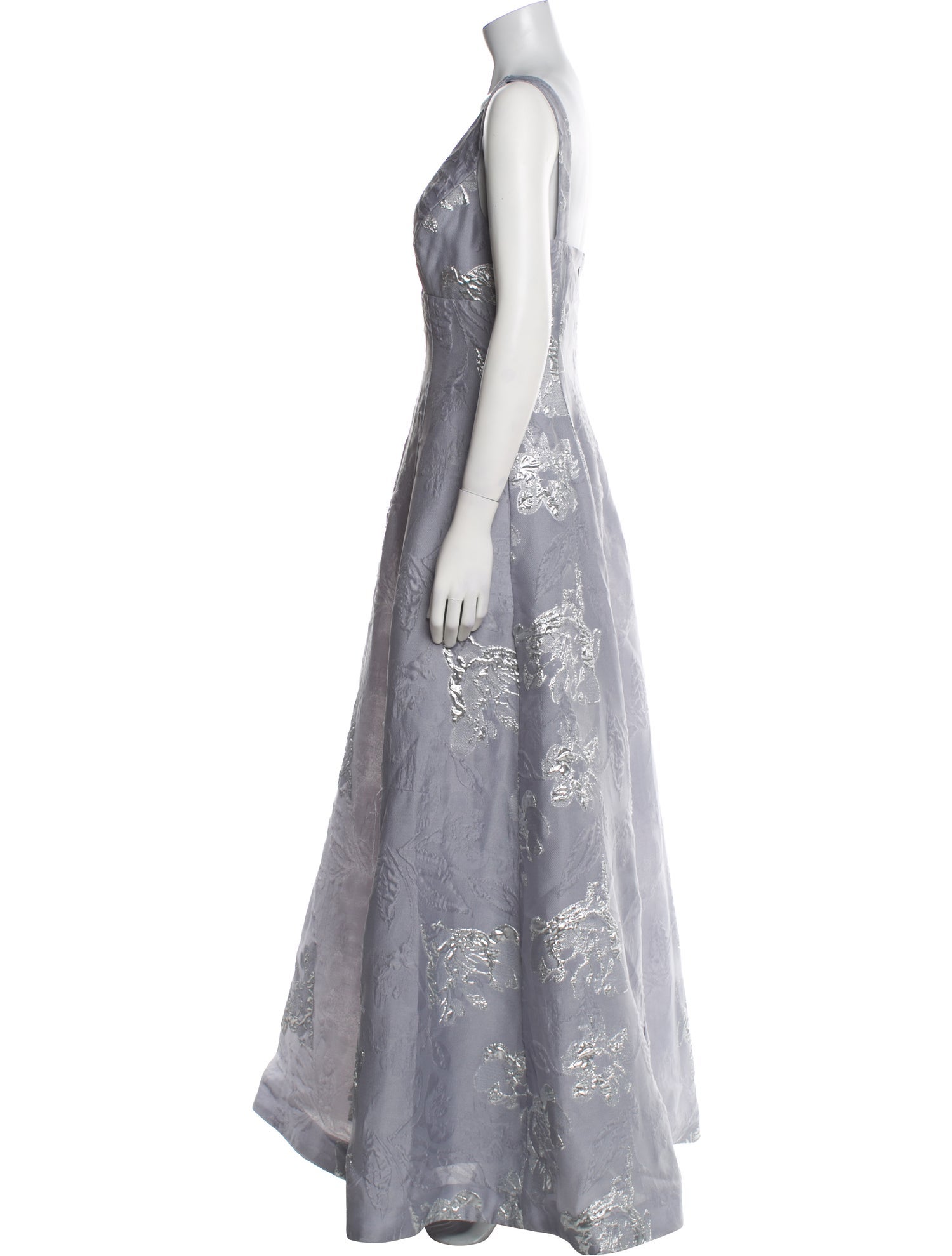 ML Monique Lhuillier Lace Pattern Long Dress