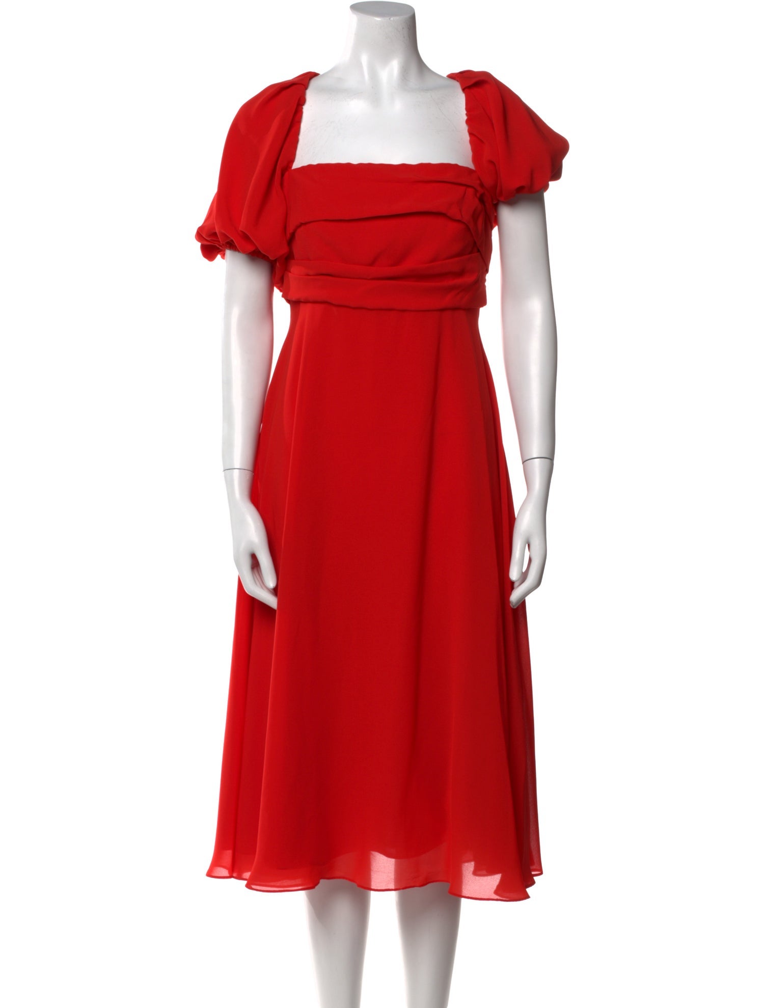 ML Monique Lhuillier Square Neckline Knee-Length Dress