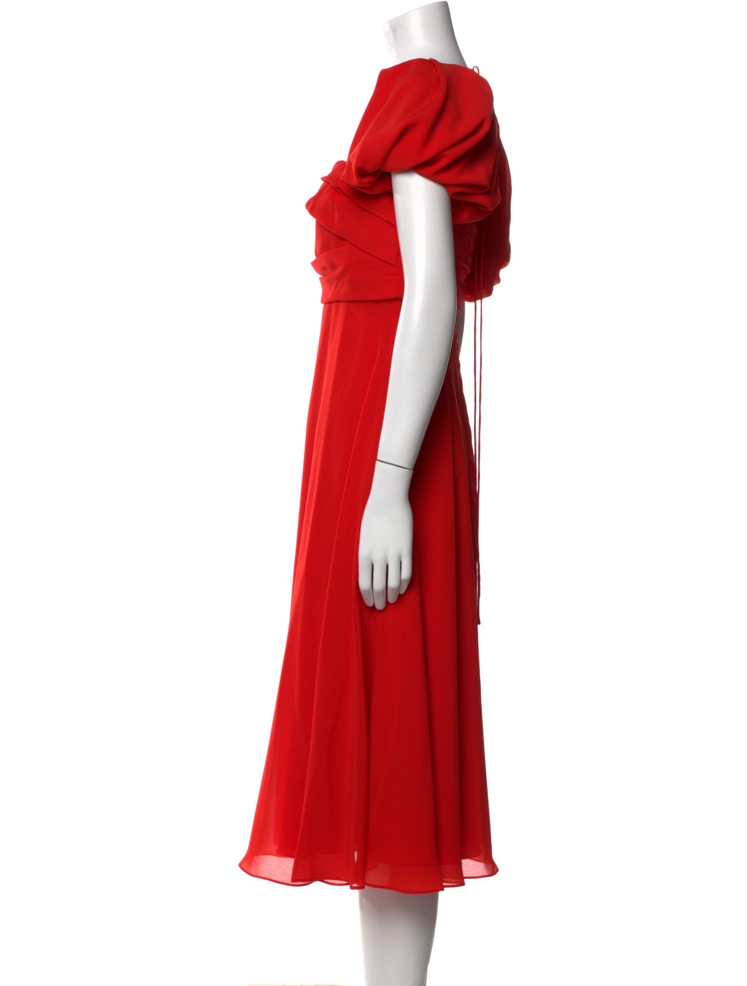 ML Monique Lhuillier Square Neckline Knee-Length Dress