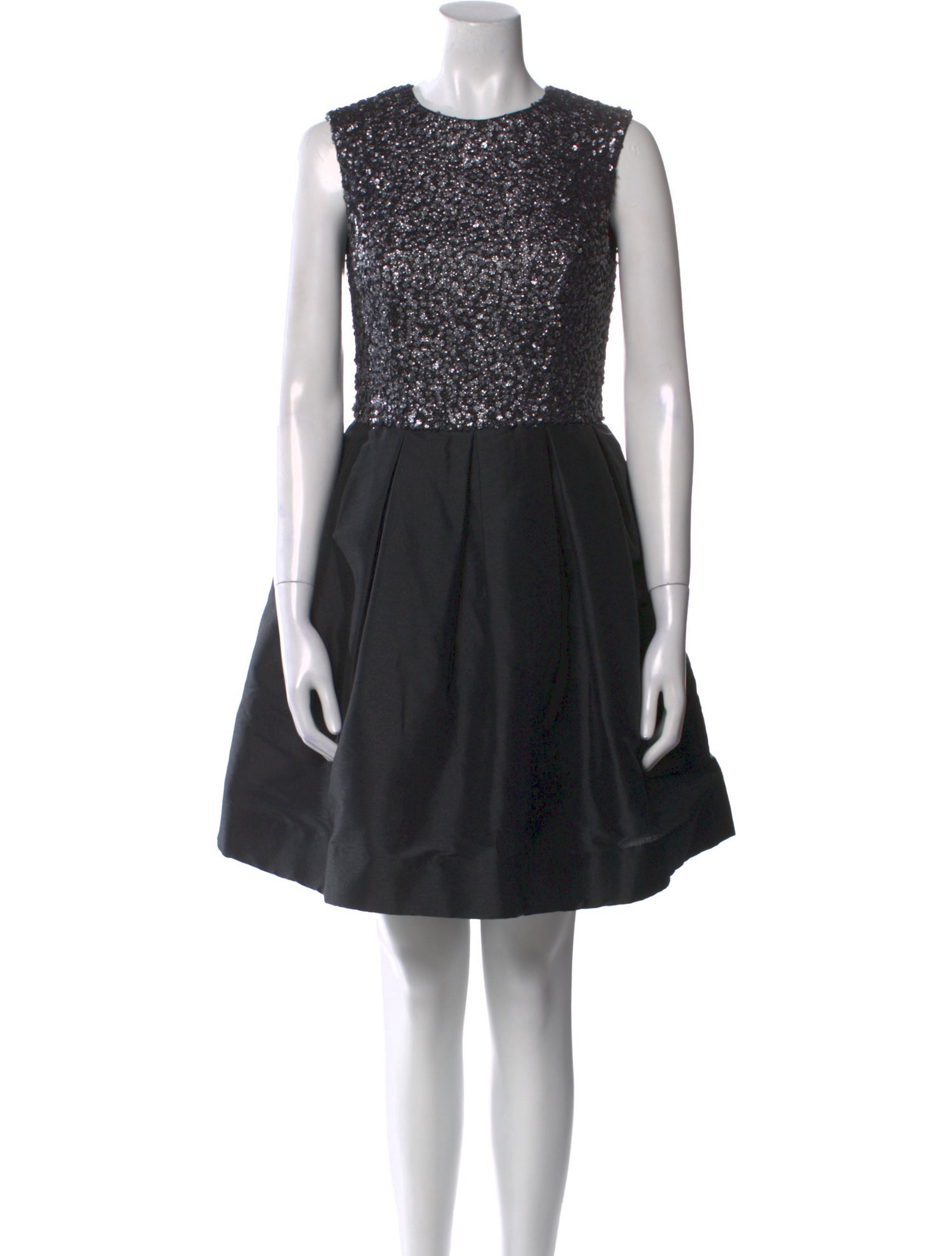 ML Monique Lhuillier Crew Neck Mini Dress