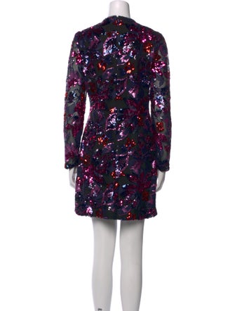 ML Monique Lhuillier Floral Print Mini Dress
