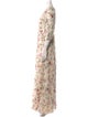 ML Monique Lhuillier Floral Print Long Dress
