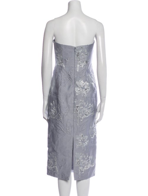 ML Monique Lhuillier Floral Print Knee-Length Dress