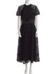 ML Monique Lhuillier Lace Pattern Long Dress
