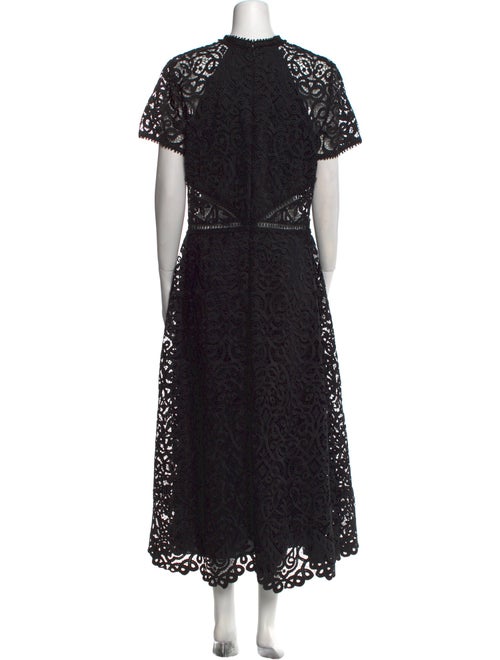 ML Monique Lhuillier Lace Pattern Long Dress